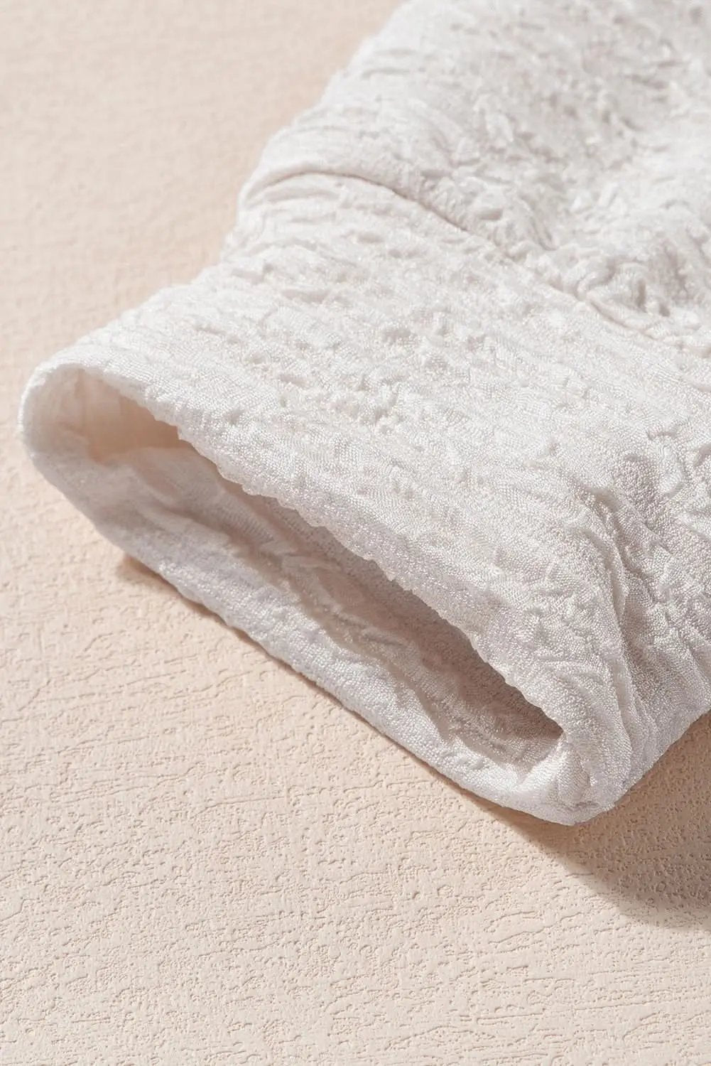 Apricot Solid Textured Drawstring Henley Hoodie - Love Salve